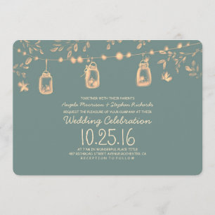 Convite lanternas de bombeiro casamento vintage
