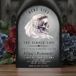 Convite Lápide RIP Festa de Solteira Vida Única