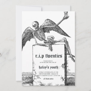 Convite Lápide RIP Vinte Vinte Anos Engraçado Aniversário
