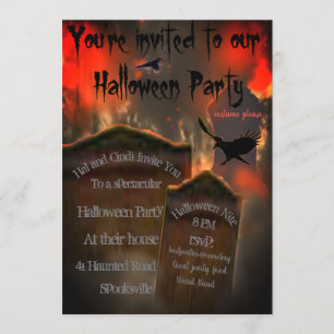 Convite Lápides de Cemitério Vulture Blackbird Nebuloso As