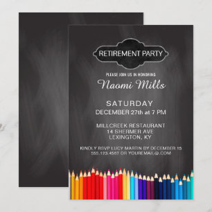 Convite Lápis de Chalkboard do Partido da Reforma do Prof