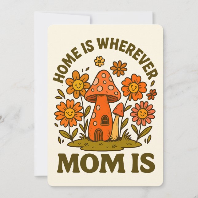 Convite Lar é Onde a Mamãe Estiver Dia das Mães (Frente)