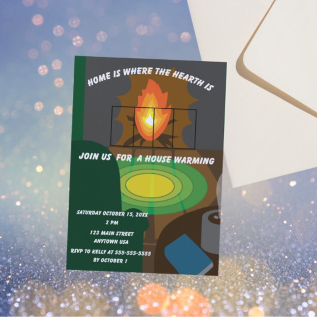 Convite Lar é onde está a lareira (Criador carregado)