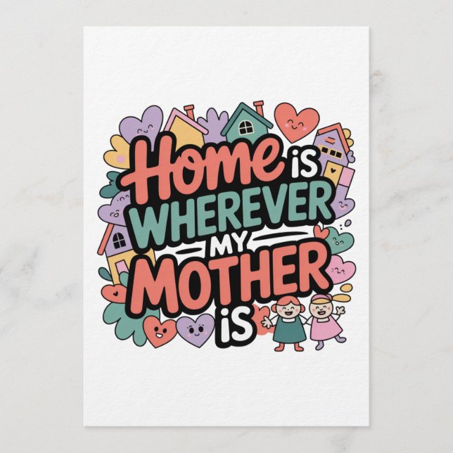 Convite Lar é Onde Minha Mãe Estiver (Frente)