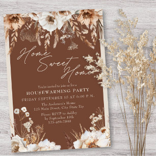 Convite Lar Rustic Home Sweet Pampas Grass
