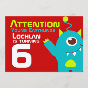 Convite laranja do Alienígena 6 aqua