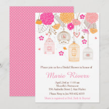 Laranja Floral Elegante e Chá de panela Rosa