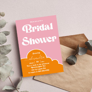 Convite Laranja Mínima Moderna e Laranja Rosa I