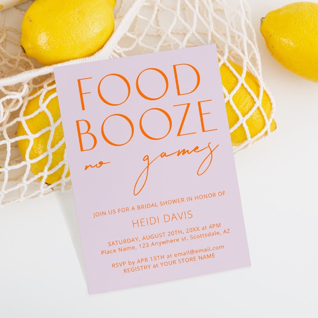 Convite Laranja Roxo e Vibrante Sem Chá de panela De Jogos (Criador carregado)