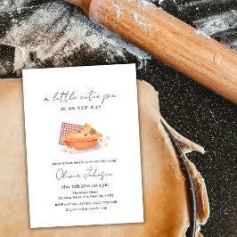 Convite Laranja Um Pequeno Chá de fraldas De Flor De Pizza