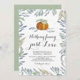 Convite Laranja Vegetação de Abóbora Nada de Chique Amor