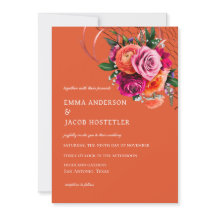 Laranja Vibrante e Rosa Rosa Rosa Rosa Floral