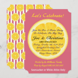 Convite Laranjas e Festa de Cocktail Vermelha de Nantucket