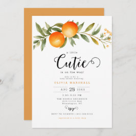 Convite Laranjas Pequenas Chás de fraldas