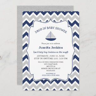 Convite Largar no chá de fraldas do veleiro