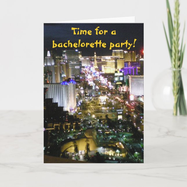 Convite Las Vegas Bachelorette Party Invitations (Frente)