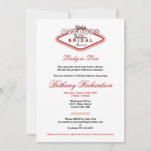 Convite Las Vegas Bridal Shower Invitation