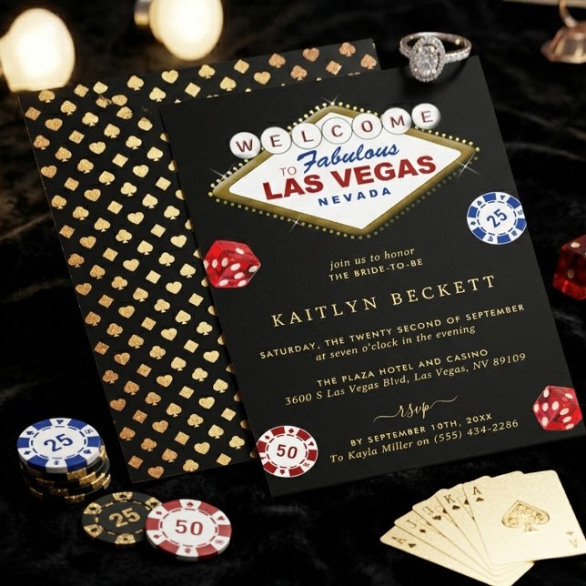 Convite Las Vegas Casino Night Bachelorette Party (Criador carregado)