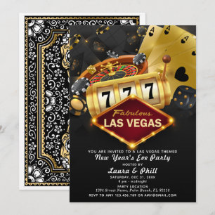 Convite Las Vegas foi o tema da festa do Ano Novo