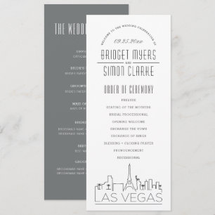Convite Las Vegas Programa Modern Deco Wedding