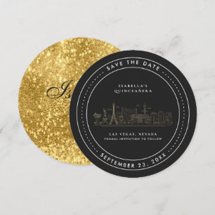 Convite Las Vegas   Quinceañera Salve a Data