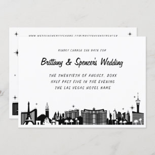 Convite Las Vegas Strip Skyline Alterar a Data