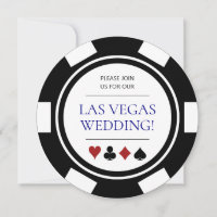 Las Vegas Weding Poker Chip Blue White