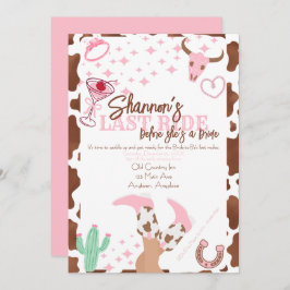 Convite Last Ride Bachelorette Party