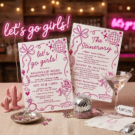 Convite Last Rodeo Cowgirl Bachelorette Weekend Itinerary