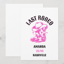 Convite last rodeo pink cowgirl
