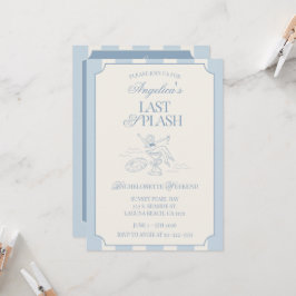 Convite Last Splash Bachelorette Weekend Itinerary and