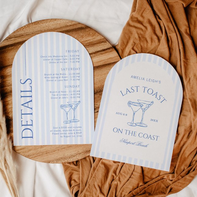 Convite Last Toast On The Coast Bachelorette Weekend (Criador carregado)