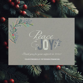 Convite Laurel Branch Peace and Joy Corporate Card
