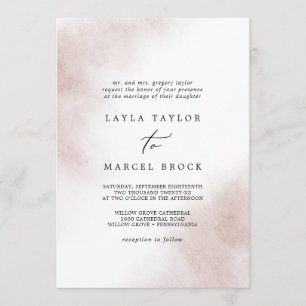 Convite Lavagem de Aquarela  Casamento Tradicional de Blus