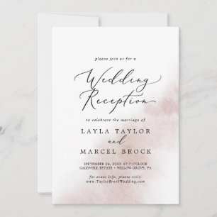 Convite Lavagem de Aquarela   Recepção de Casamento Corada