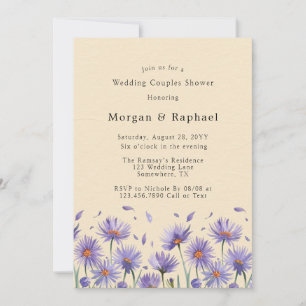 Convite Lavanda Bloom Wildflower Casais de casamento
