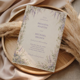 Convite Lavanda Botânica Vintage