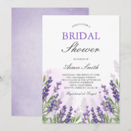 Convite Lavanda Chá de panela Roxo