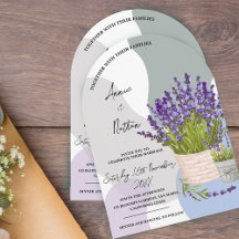 Lavanda de Aquarela Bonita Tranca em Casamento de 
