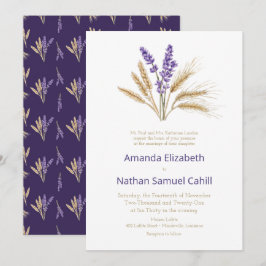Convite Lavanda e Casamento de Trigo