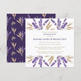 Convite Lavanda e Janto de ensaio de trigo adoráveis