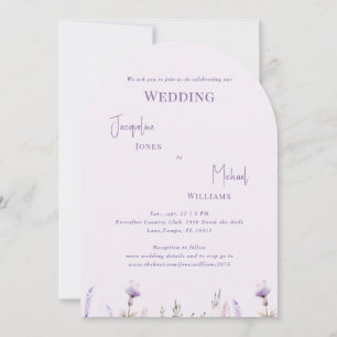Convite Lavanda Floral Arranjado