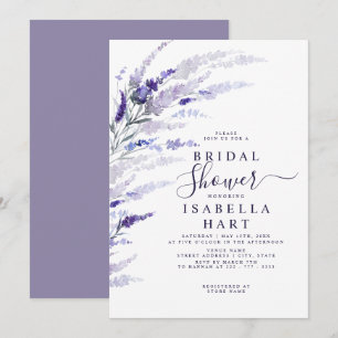 Convite Lavanda Floral Chá de panela Botânica Lilac Boho