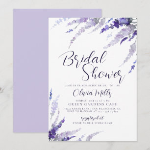 Convite Lavanda Floral Lilac Chá de panela Botânico