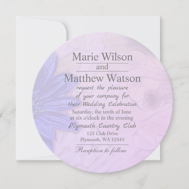 Convite Lavanda Floral Wedding (Frente)