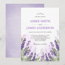 Convite Lavanda Invitation Rustic Elegant Floral
