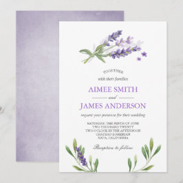 Convite Lavanda Invitation Rustic Elegant Floral