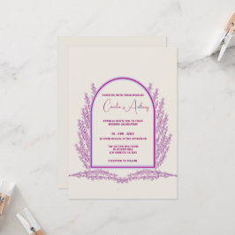 Convite Lavanda Ivory Floral Boho Wedding