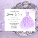 Convite Lavanda Purple Glitter Gown Sweet 16 Party<br><div class="desc">Lavanda Glitter Purple Gown Sweet 16 Convite de festas Veja várias variações de cor na coleção abaixo ou em nossa loja. Obrigado</div>