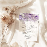 Convite Lavanda Purple Sparkle Floral Sweet 16 Party<br><div class="desc">Lavanda Purple Sparkle Floral Sweet 16 Convite de festas Ver coleção correspondente em Niche e Nest Store</div>